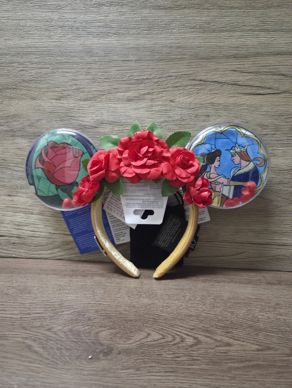 Disney 100 Beauty and the Beast Light Up  Floral Minnie Ears